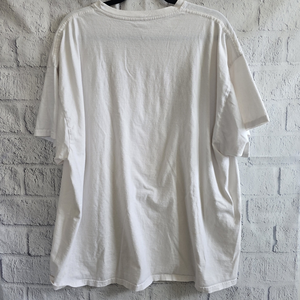 90s Inspired Chicago Bulls Street Bullies Gold Chain White‎ Graphic Tee 3XL - Picture 6 of 12